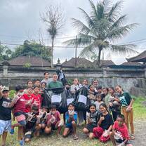 Recycling program around the school